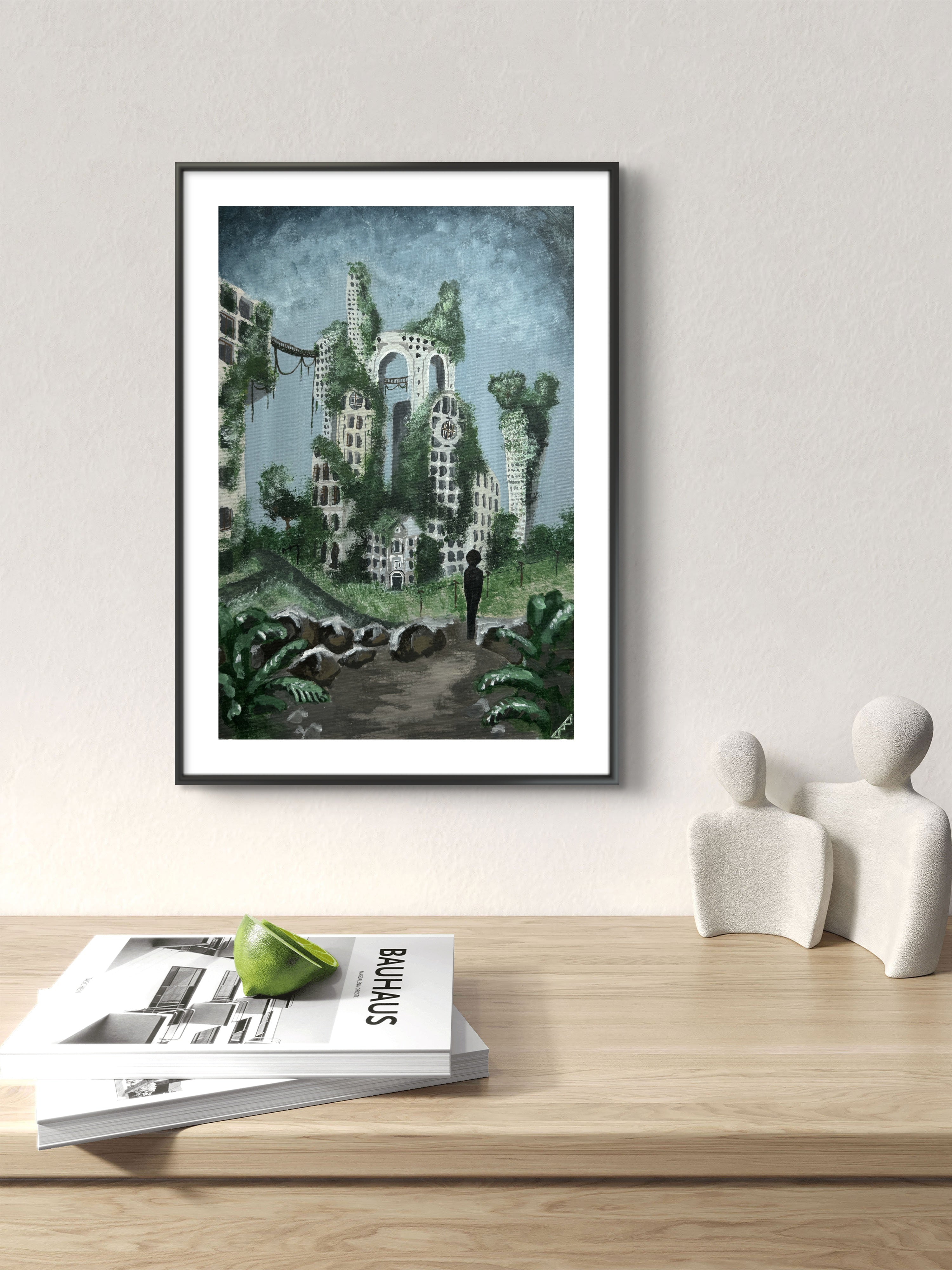 "where is my office now?" Print artystyczny na papierze satynowym 350 g/m² 20x30 cm