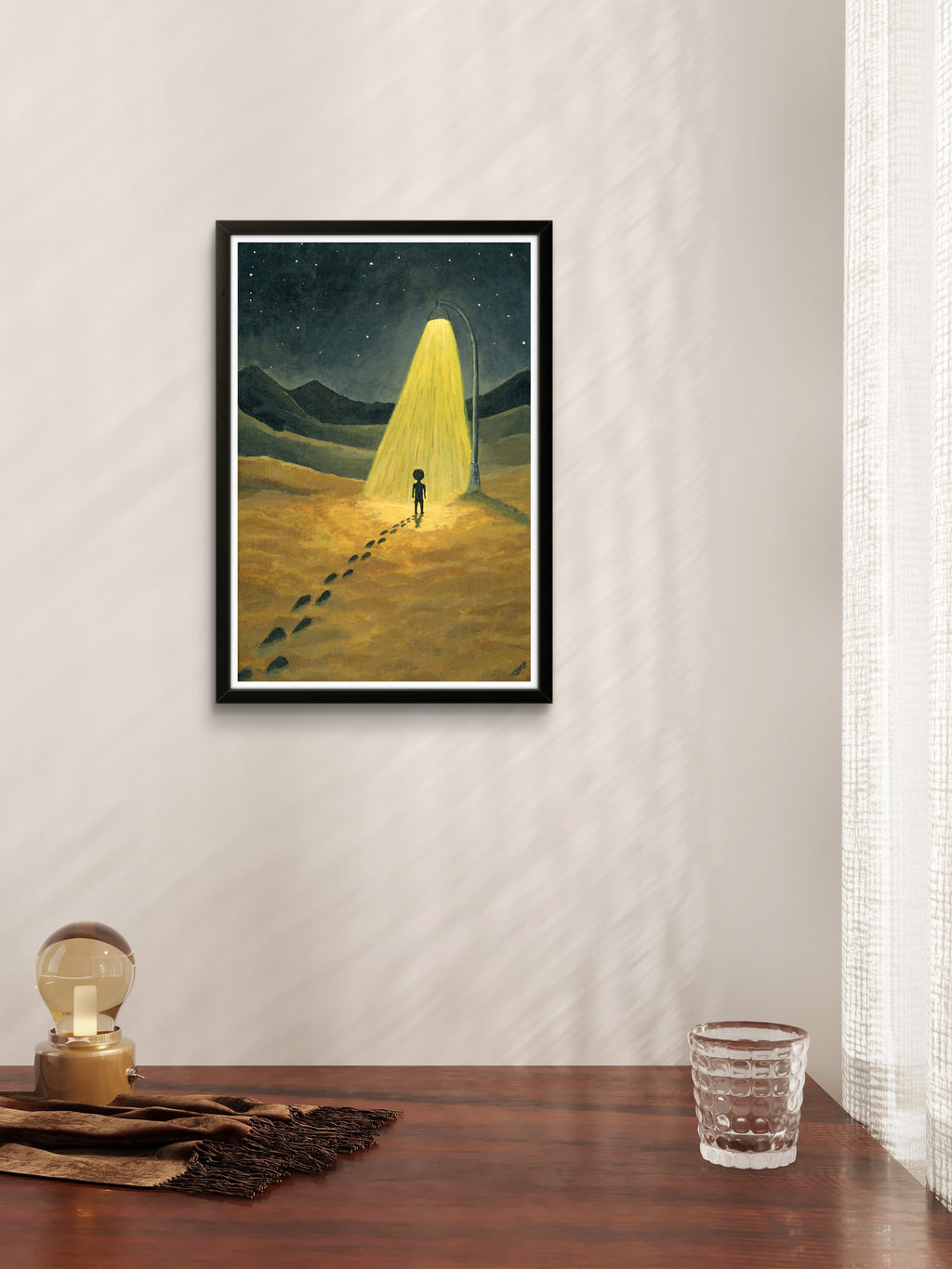 "there is no moon here" Print artystyczny na papierze satynowym 350 g/m²