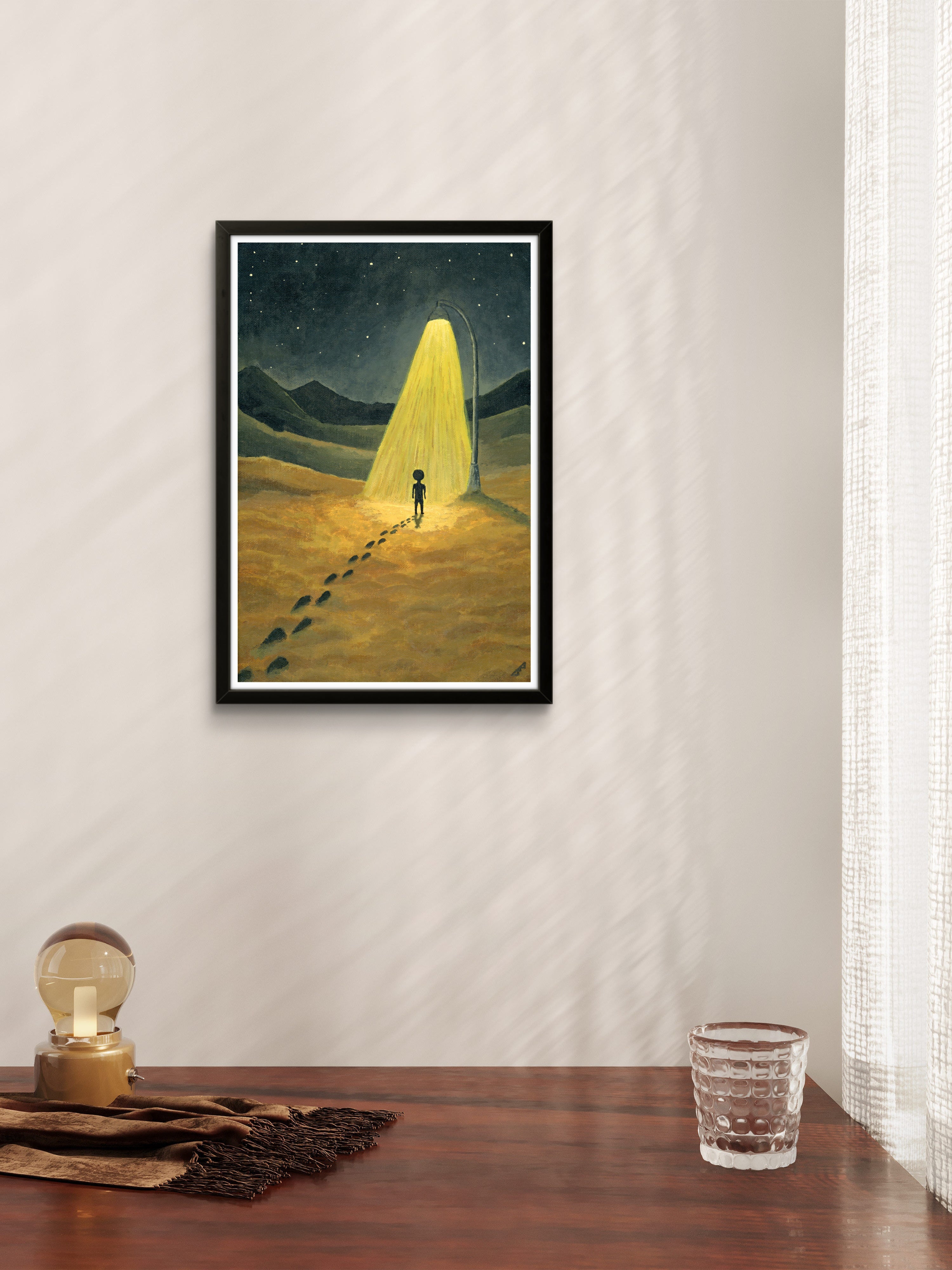 "there is no moon here" Print artystyczny na papierze satynowym 350 g/m²