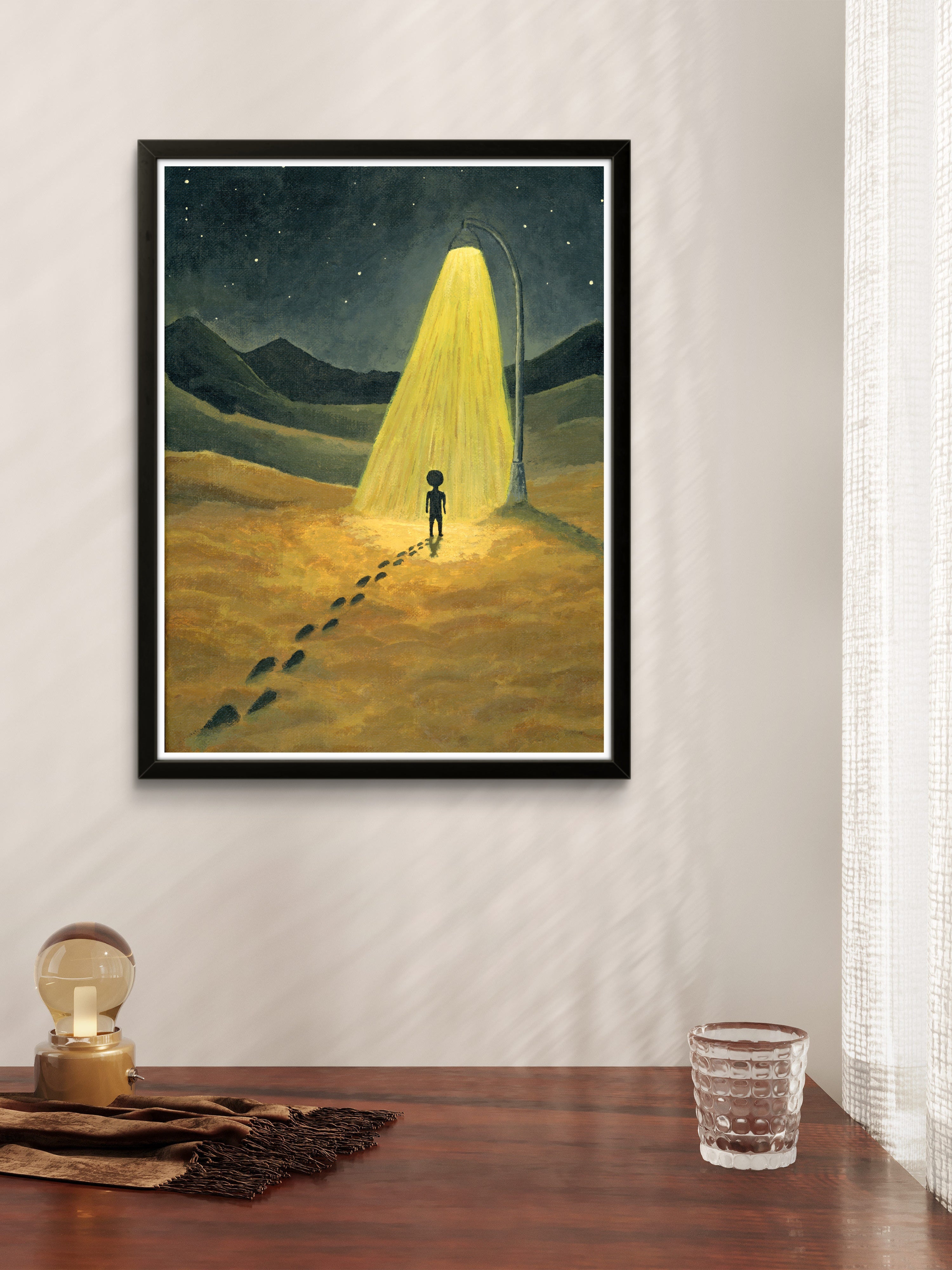 "there is no moon here" Print artystyczny na papierze satynowym 350 g/m²