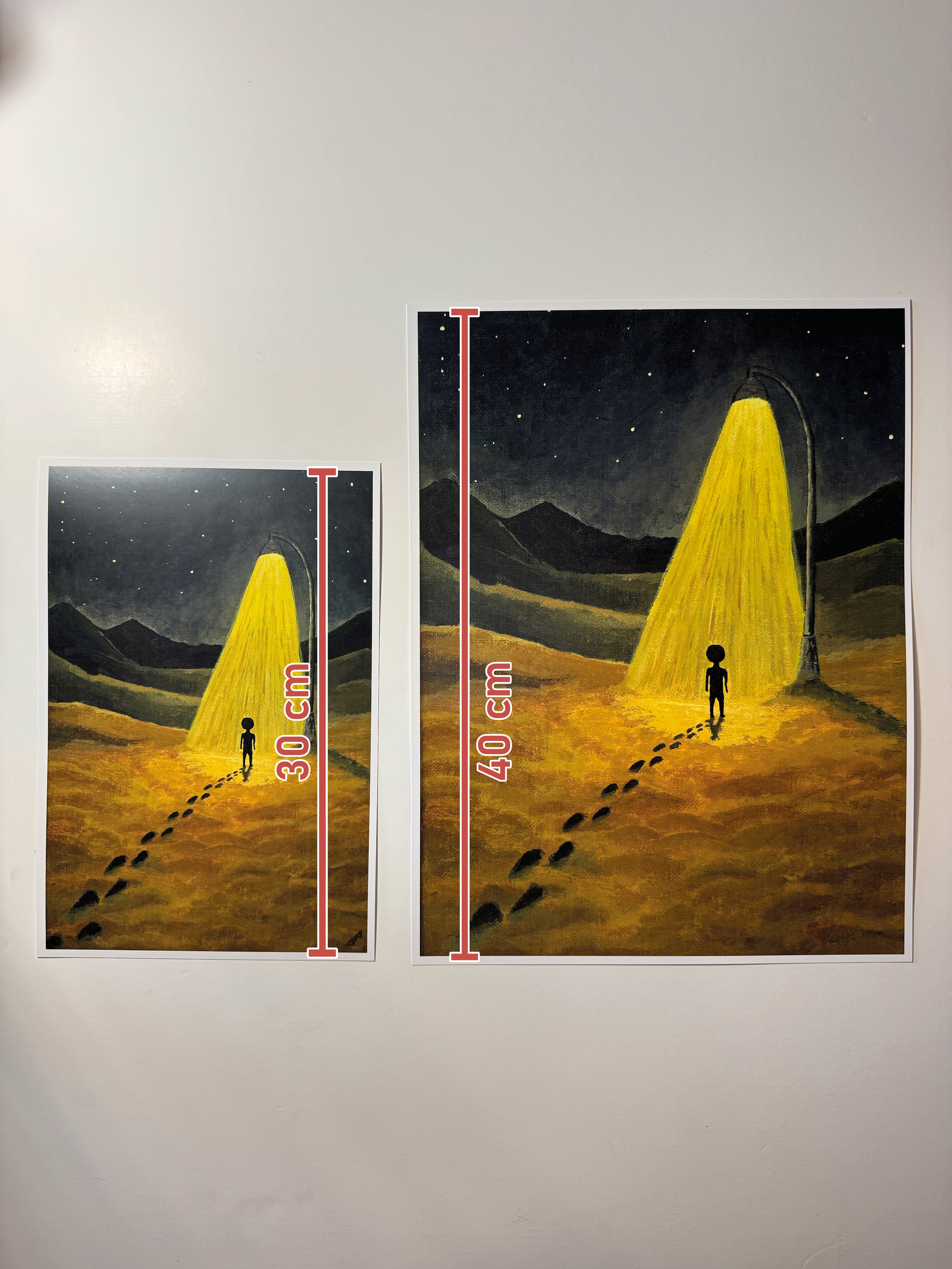 "there is no moon here" Print artystyczny na papierze satynowym 350 g/m²