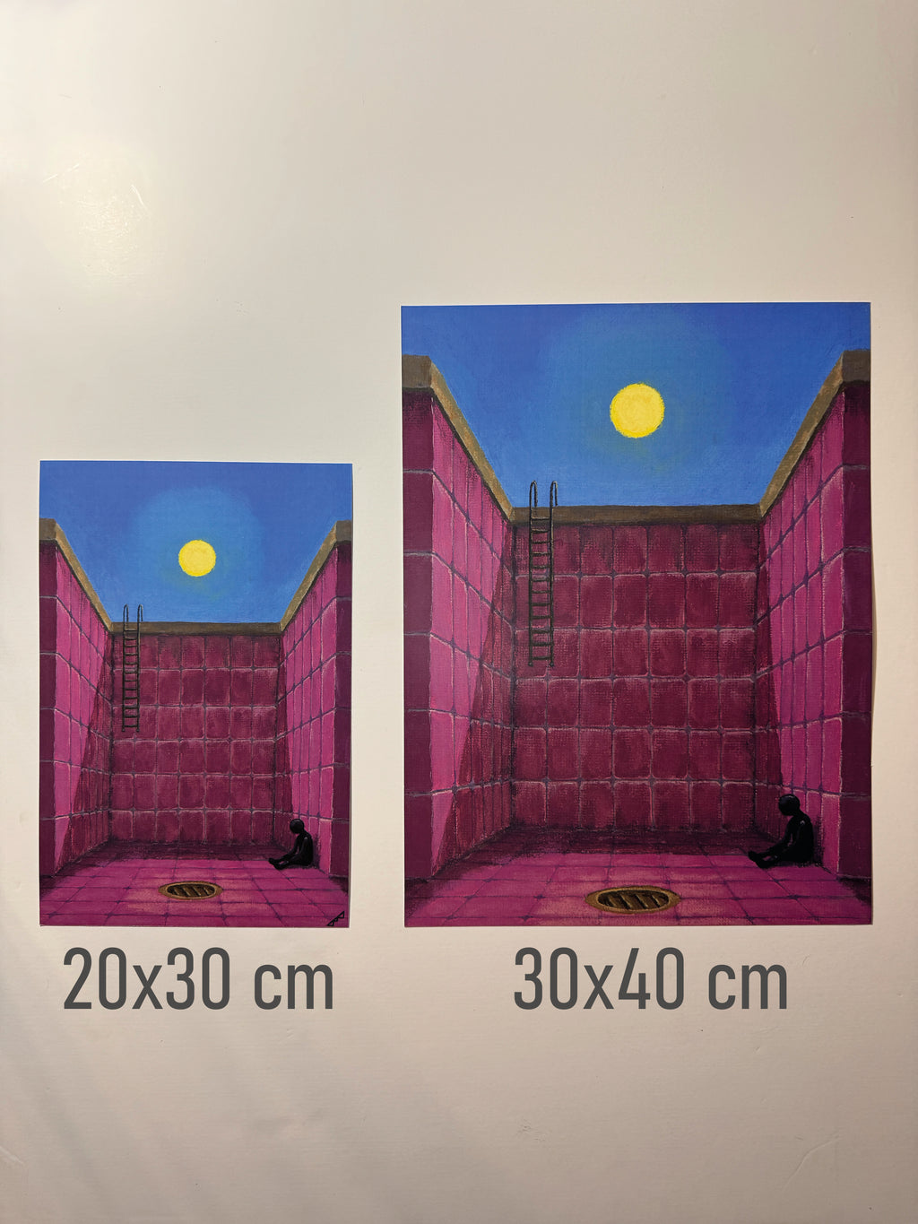 "the flood didn't come" Print artystyczny na papierze satynowym 350 g/m²