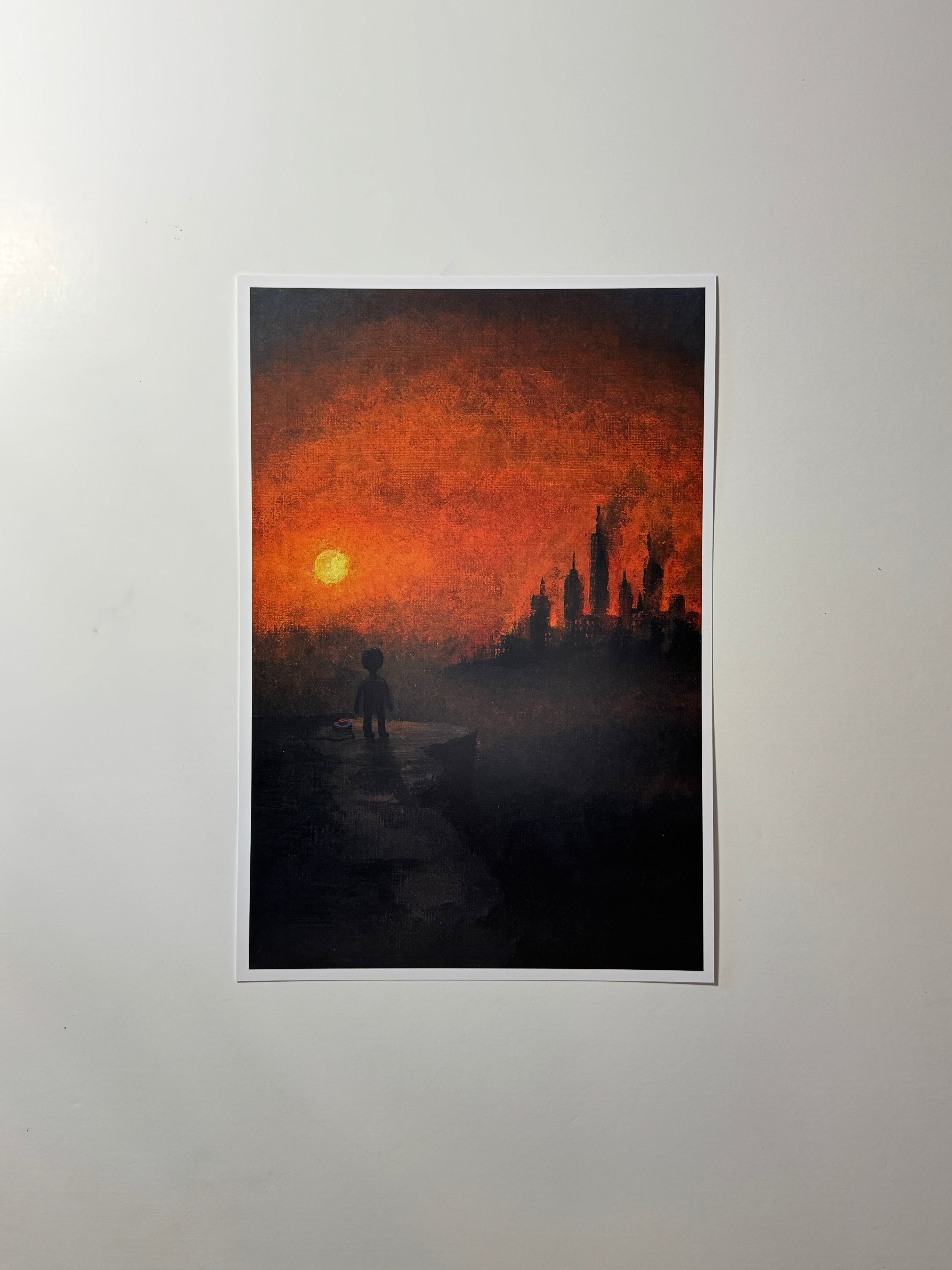 "there is nothing left here" Print artystyczny na papierze satynowym 350 g/m²