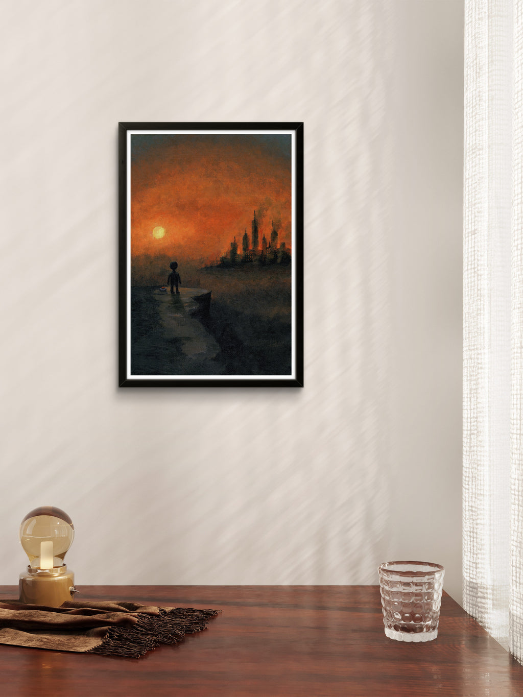"there is nothing left here" Print artystyczny na papierze satynowym 350 g/m²