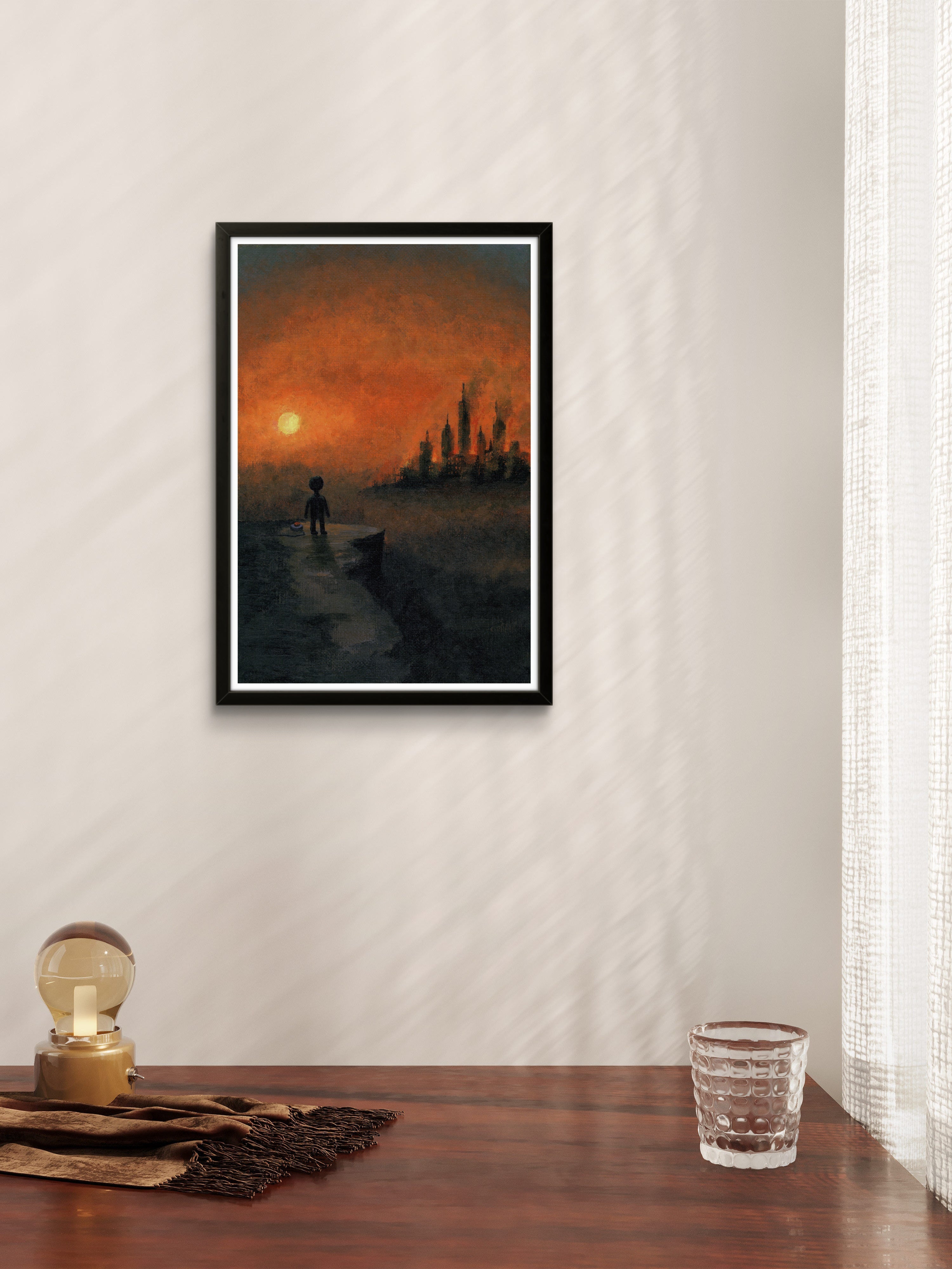 "there is nothing left here" Print artystyczny na papierze satynowym 350 g/m²