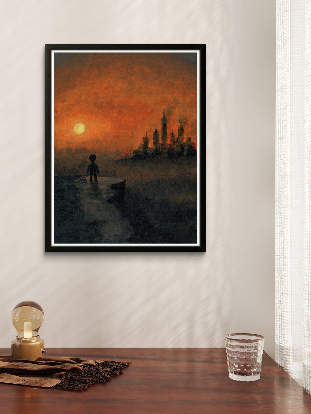 "there is nothing left here" Print artystyczny na papierze satynowym 350 g/m²