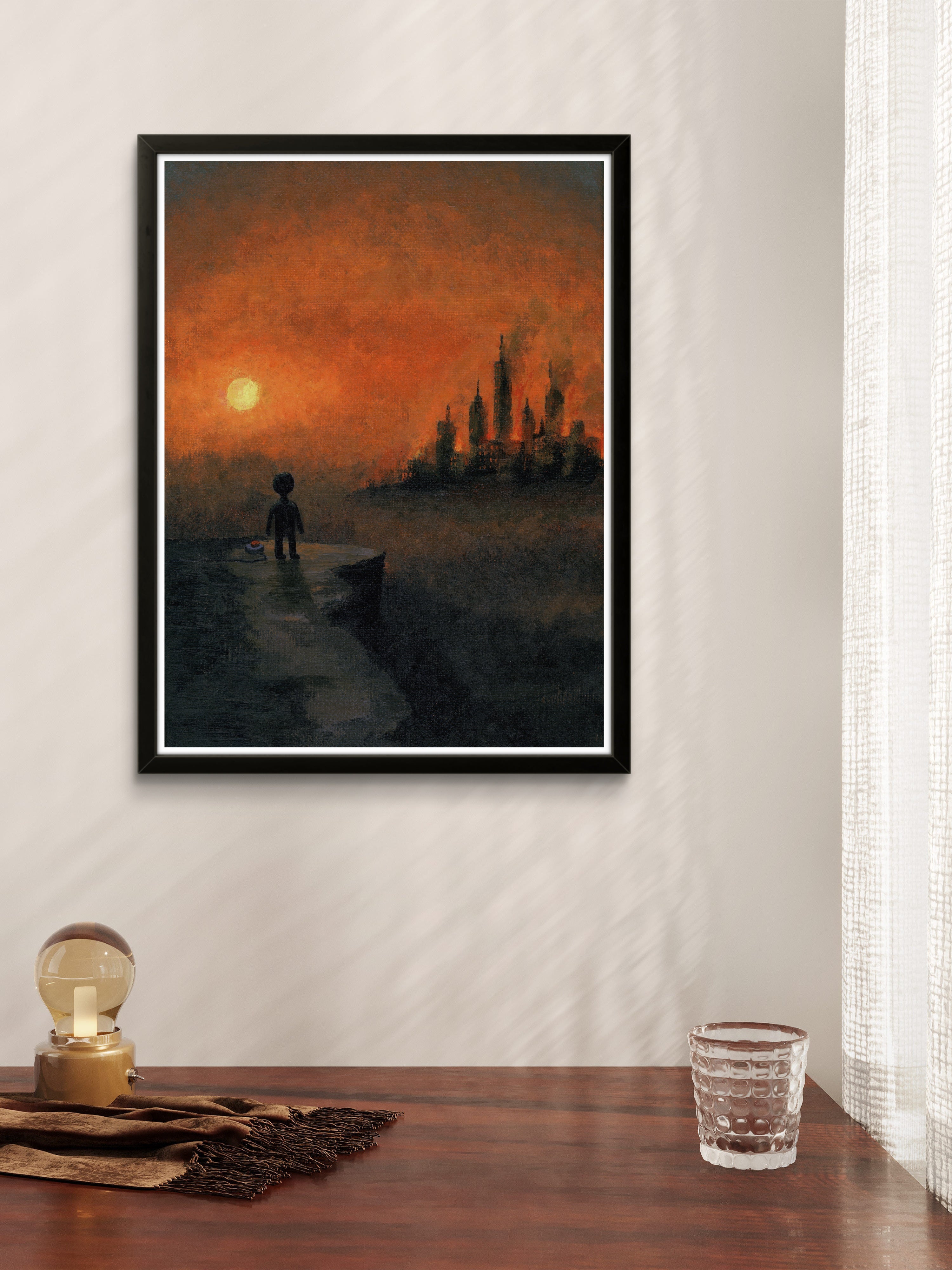 "there is nothing left here" Print artystyczny na papierze satynowym 350 g/m²