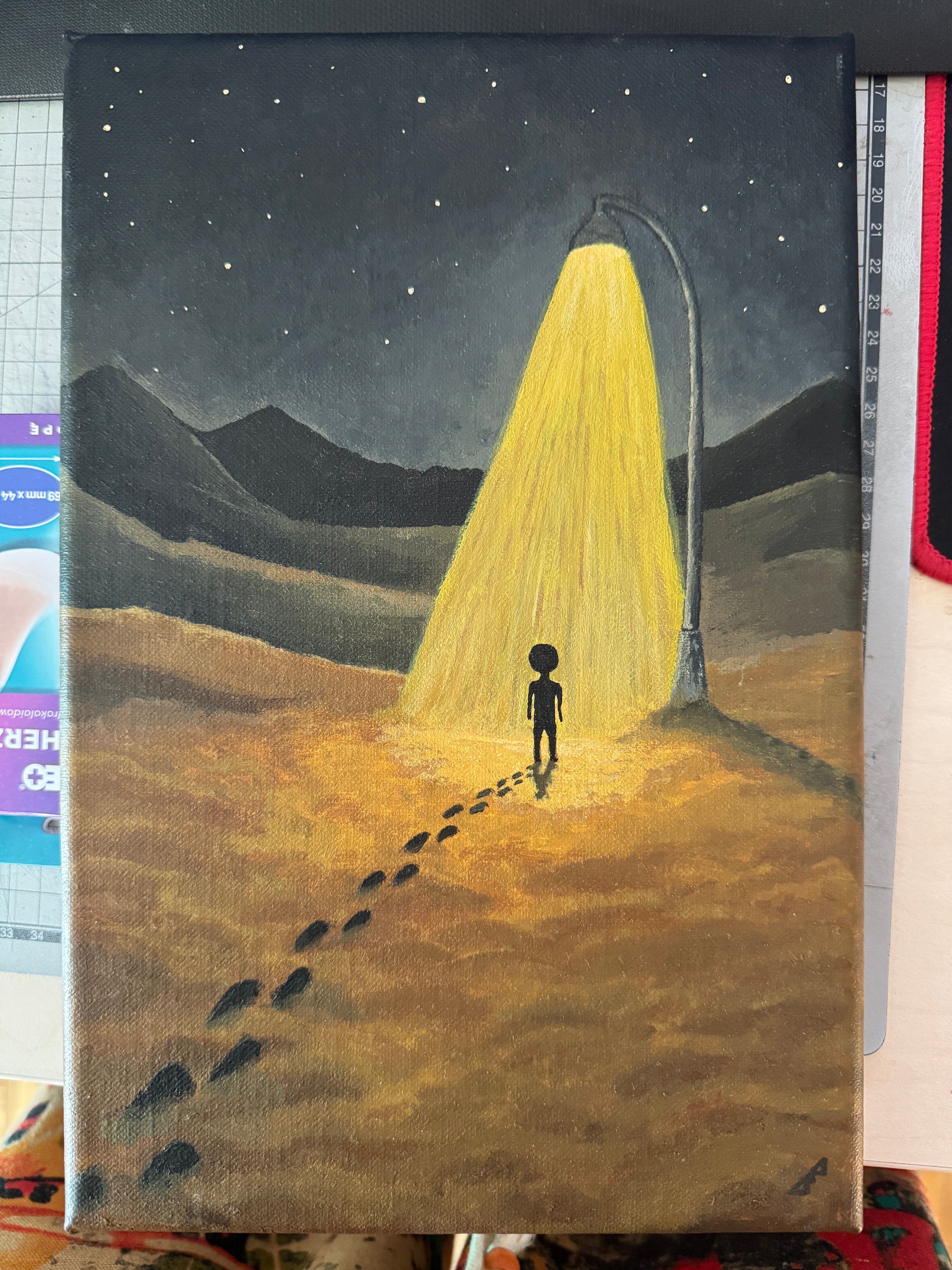 Obraz akrylowy na płótnie lnianym 20x30 cm "Pustynia"