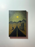 "don't forget your backpack" Obraz akrylowy na płótnie lnianym 20x30cm