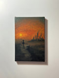 "there is nothing left here" Obraz akrylowy na płótnie lnianym 20x30cm