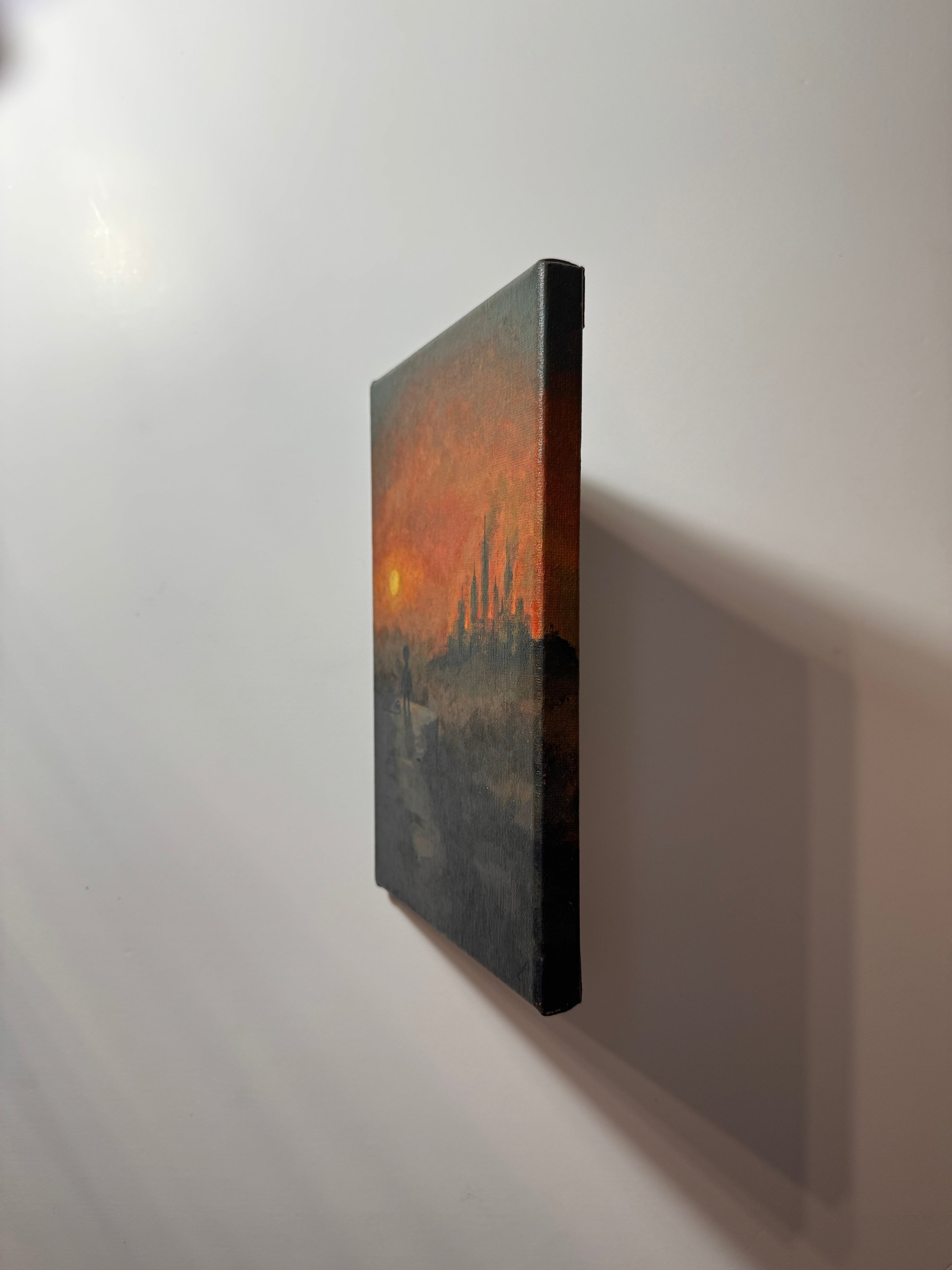 "there is nothing left here" Obraz akrylowy na płótnie lnianym 20x30cm