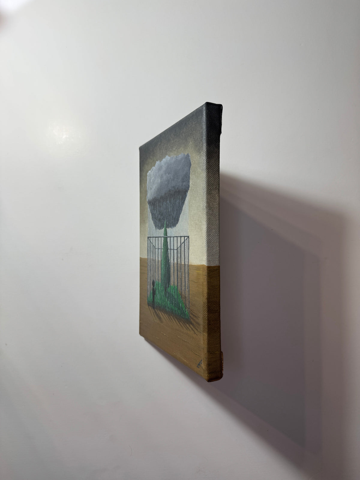 "who is truly the prisoner?" Obraz akrylowy na płótnie lnianym 20x30cm