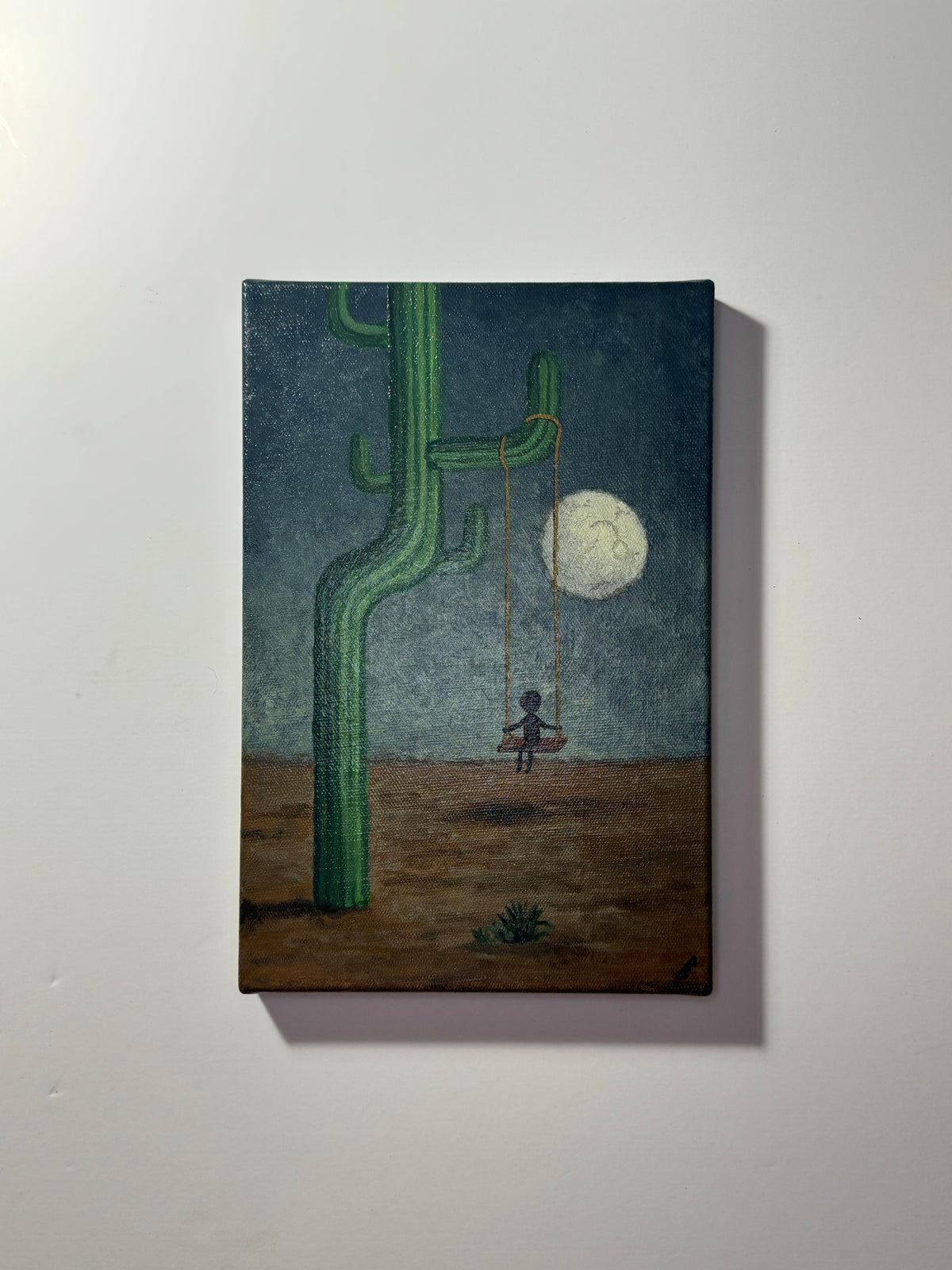 "only the wind stayed with me" Obraz akrylowy na płótnie lnianym 20x30cm