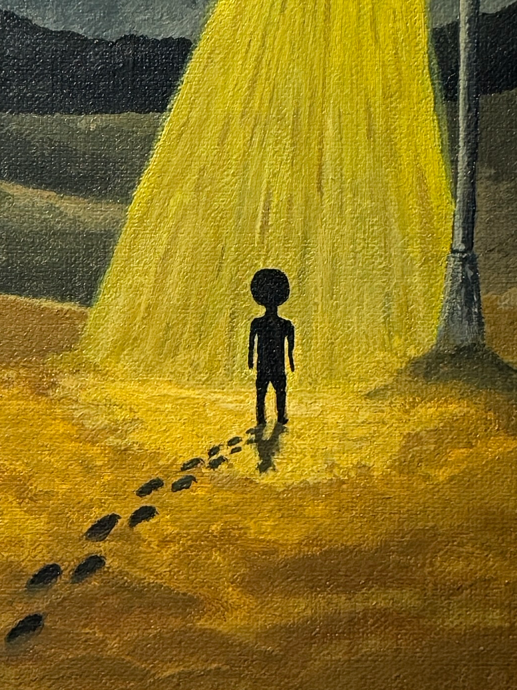 "there is no moon here" Obraz akrylowy na płótnie lnianym 20x30cm