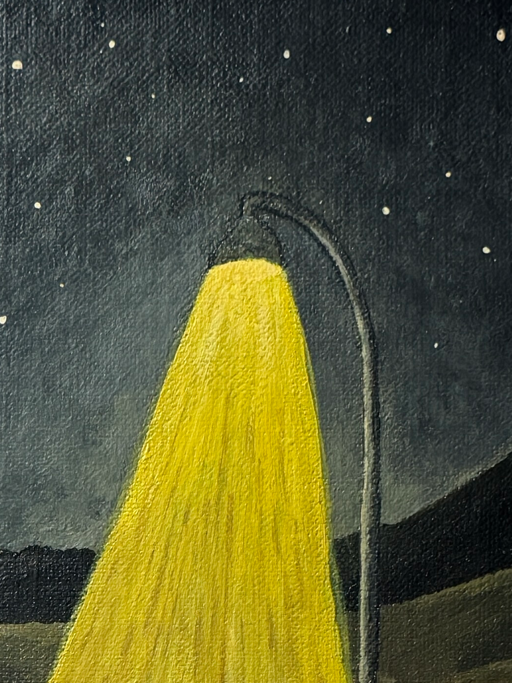 "there is no moon here" Obraz akrylowy na płótnie lnianym 20x30cm