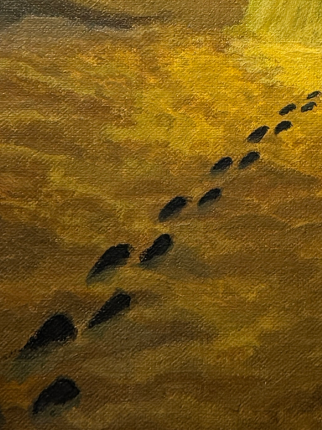 "there is no moon here" Obraz akrylowy na płótnie lnianym 20x30cm