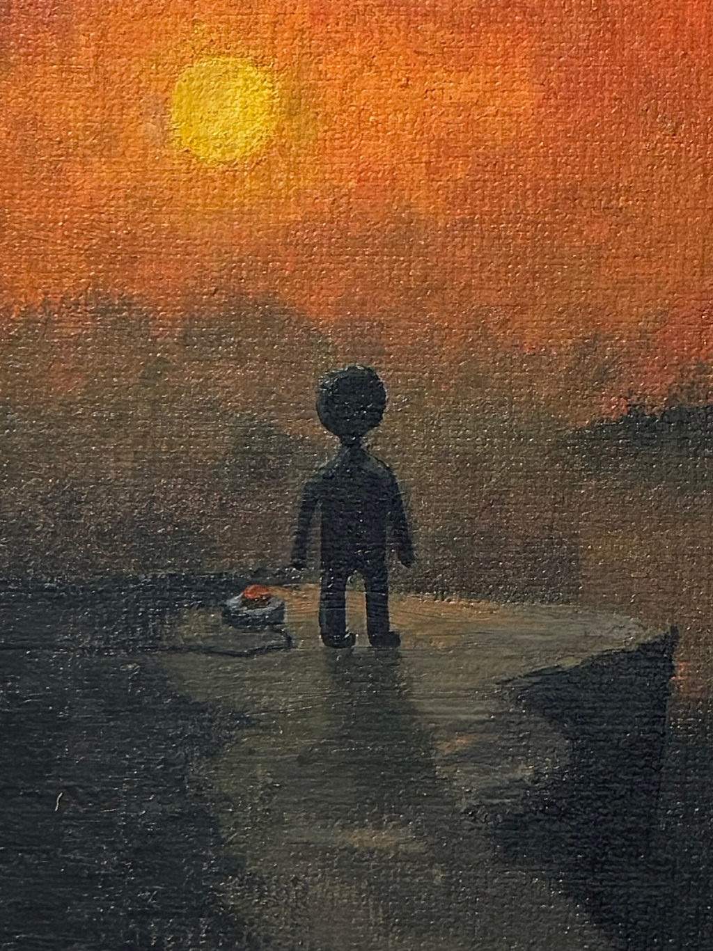 "there is nothing left here" Obraz akrylowy na płótnie lnianym 20x30cm