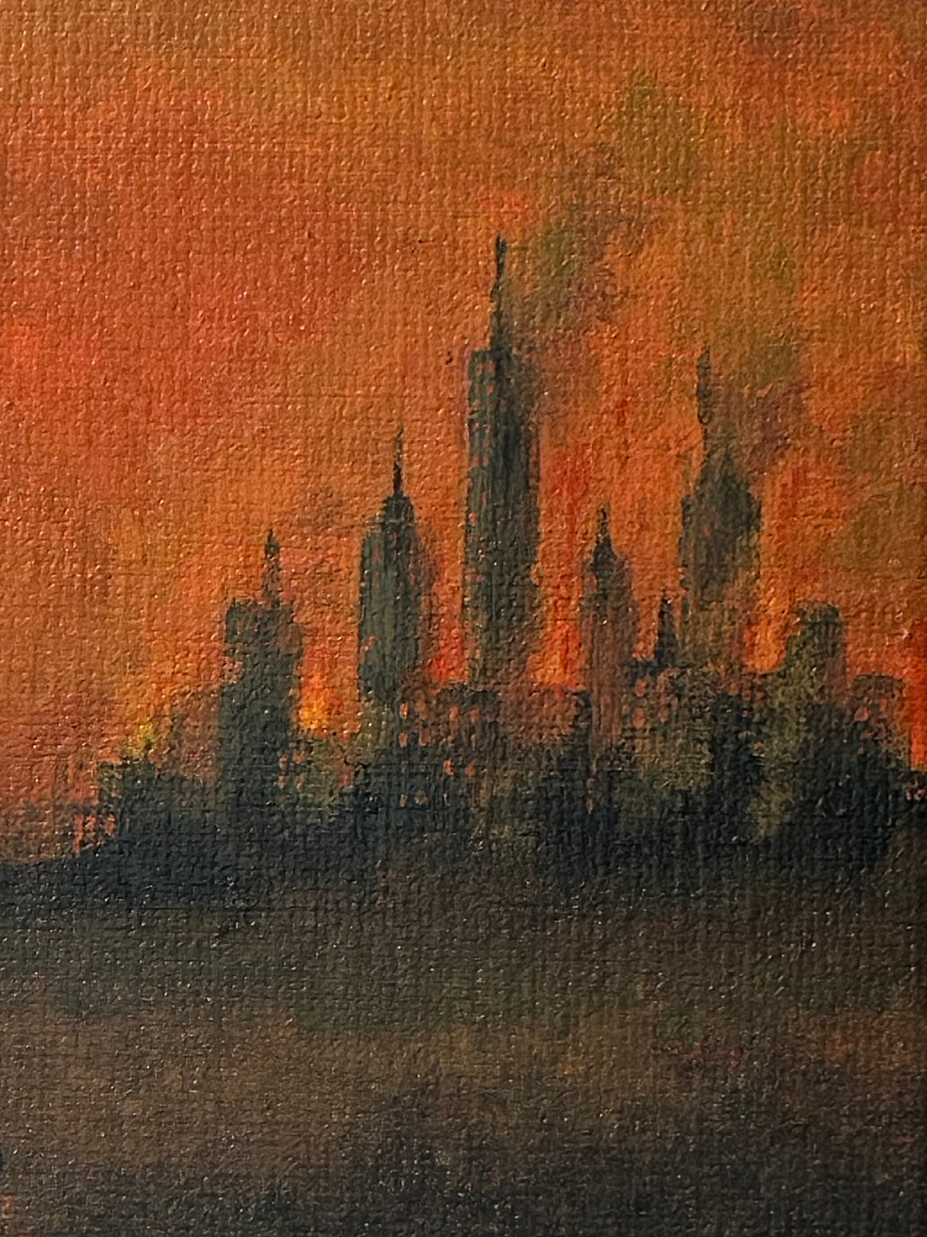 "there is nothing left here" Obraz akrylowy na płótnie lnianym 20x30cm