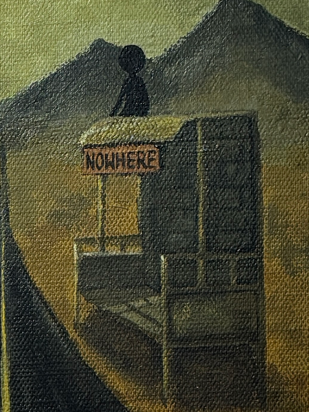 "don't forget your backpack" Obraz akrylowy na płótnie lnianym 20x30cm