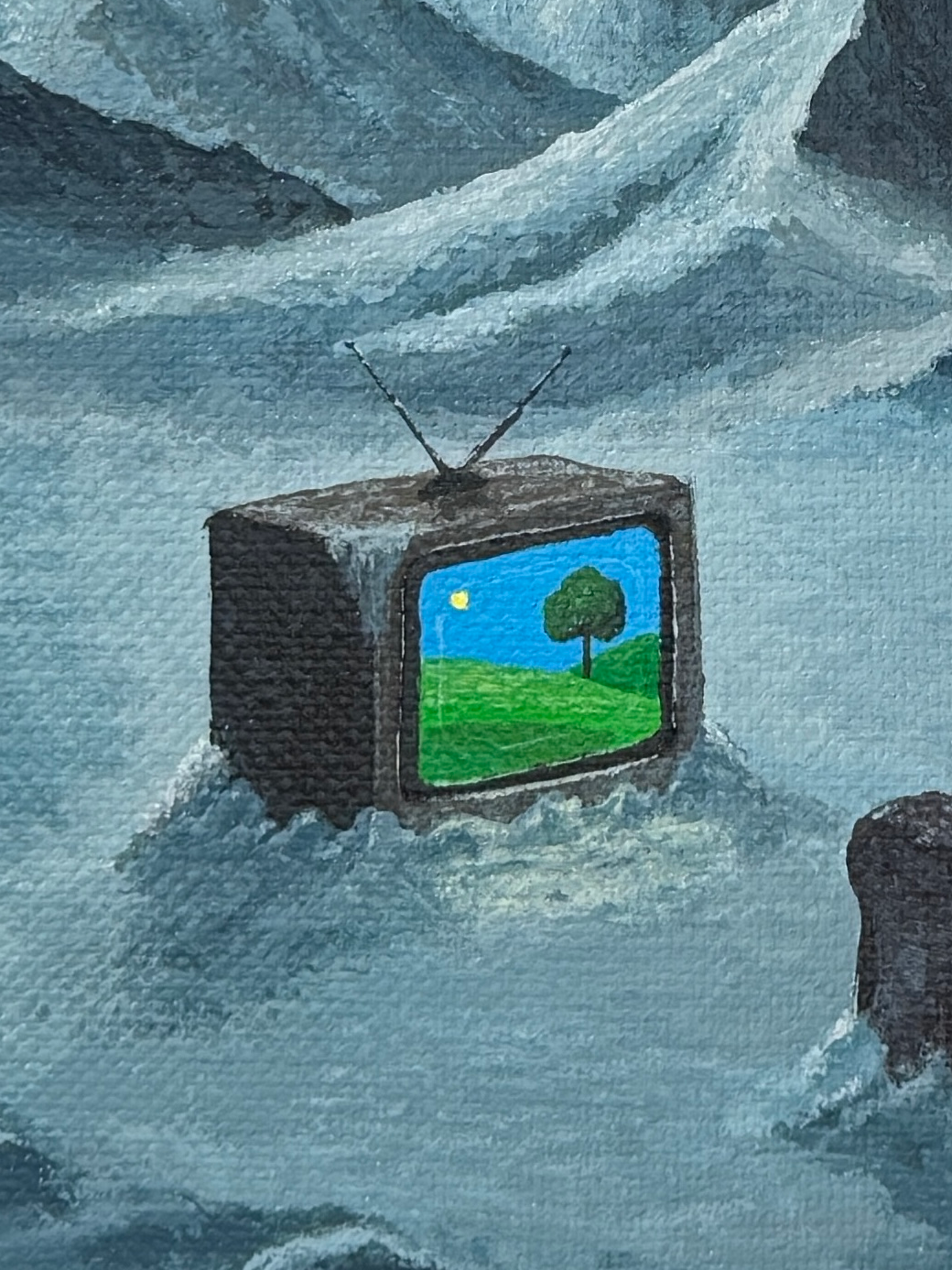 "haven't seen this episode yet" Obraz akrylowy na płótnie lnianym 20x30cm